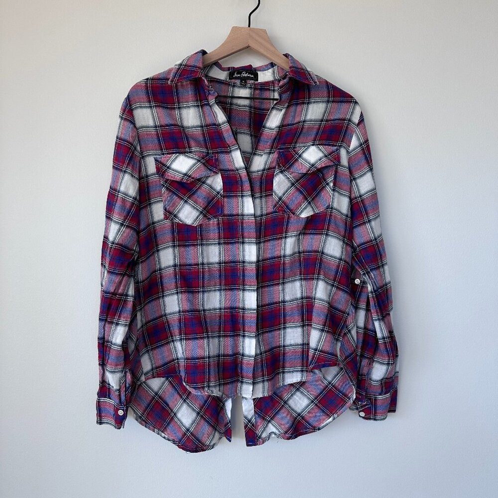 Sam Edelman Riley Button Down Zipper Split Back size M